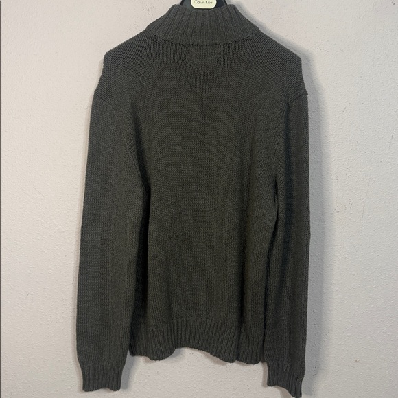 Ralph Lauren Charcoal Zip-Up Sweater 100% Cotton Size XL - Picture 6 of 7